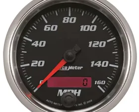 AutoMeter GAUGE; SPEEDOMETER; 3 3/8in.; 160MPH; ELEC. PROGRAMMABLE; BLACK; PRO-CYCLE