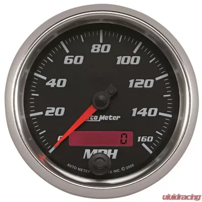 AutoMeter GAUGE; SPEEDOMETER; 3 3/8in.; 160MPH; ELEC. PROGRAMMABLE; BLACK; PRO-CYCLE - 19689