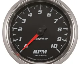 AutoMeter GAUGE; TACHOMETER; 3 3/8in.; 10K RPM; BLACK; PRO-CYCLE