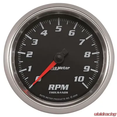 AutoMeter GAUGE; TACHOMETER; 3 3/8in.; 10K RPM; BLACK; PRO-CYCLE - 19698