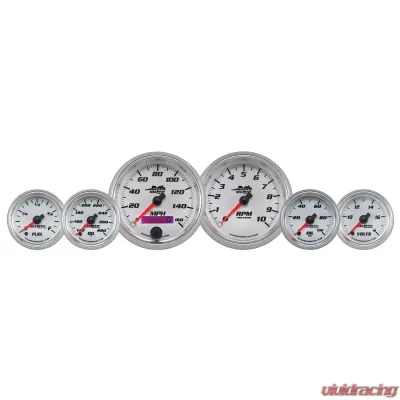 AutoMeter GAUGE KIT; 6 PC. KIT; 3 3/8in./2 1/16in.; BAGGER; WHITE; PRO-CYCLE - 19701
