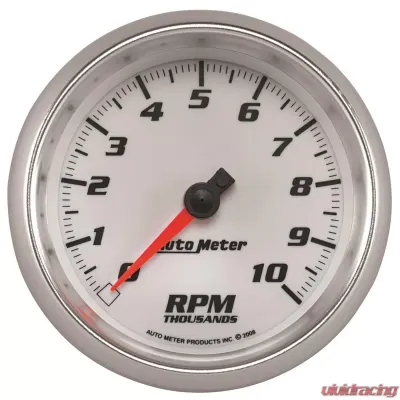 AutoMeter GAUGE; TACHOMETER; 3 3/8in.; 10K RPM; WHITE; PRO-CYCLE - 19798