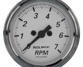 AutoMeter GAUGE; TACHOMETER; 2 1/16in.; 7K RPM; IN-DASH; AMERICAN PLATINUM