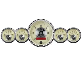 AutoMeter GAUGE KIT; 5 PC.; 3 3/8in./2 1/16in.; ELEC. SPEEDO W/LCD ODO; PRESTIGE ANTQ. IVO