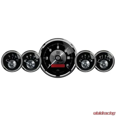 AutoMeter GAUGE KIT; 5 PC; 3 3/8in./2 1/16in.; ELEC SPEEDO W/LCD ODO; PRESTIGE BLK. DIAMON - 2001
