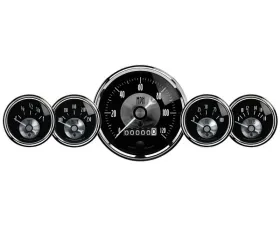 AutoMeter GAUGE KIT; 5 PC; 3 3/8in./2 1/16in.; ELEC SPEEDO W/WHEEL ODO; PRESTIGE BLK DIAMO