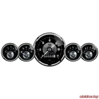 AutoMeter GAUGE KIT; 5 PC; 3 3/8in./2 1/16in.; ELEC SPEEDO W/WHEEL ODO; PRESTIGE BLK DIAMO - 2003