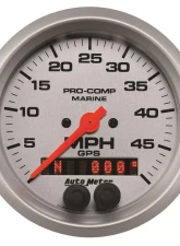 AutoMeter GAUGE; SPEEDOMETER; 3 3/8in.; 50MPH; GPS; MARINE SILVER                                     - 200635-33 - Image 3