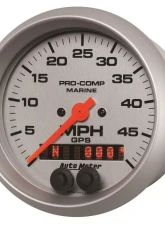 AutoMeter GAUGE; SPEEDOMETER; 3 3/8in.; 50MPH; GPS; MARINE SILVER                                     - 200635-33 - Image 2