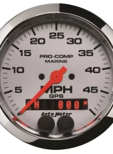 AutoMeter GAUGE; SPEEDOMETER; 3 3/8in.; 50MPH; GPS; MARINE CHROME                                     - 200635-35 - Image 3