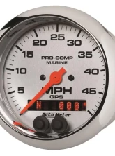 AutoMeter GAUGE; SPEEDOMETER; 3 3/8in.; 50MPH; GPS; MARINE CHROME                                     - 200635-35 - Image 2