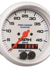 AutoMeter GAUGE; SPEEDOMETER; 3 3/8in.; 50MPH; GPS; MARINE WHITE                                     - 200635 - Image 3