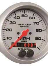AutoMeter GAUGE; SPEEDOMETER; 3 3/8in.; 100MPH; GPS; MARINE SILVER                                     - 200636-33 - Image 3