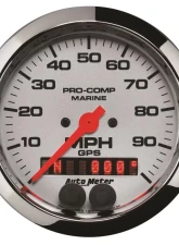 AutoMeter GAUGE; SPEEDOMETER; 3 3/8in.; 100MPH; GPS; MARINE CHROME                                     - 200636-35 - Image 3