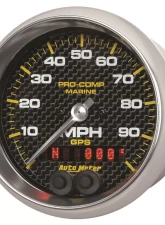 AutoMeter GAUGE; SPEEDOMETER; 3 3/8in.; 100MPH; GPS; MARINE CARBON FIBER                                     - 200636-40 - Image 2