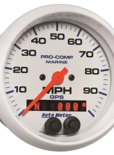 AutoMeter GAUGE; SPEEDOMETER; 3 3/8in.; 100MPH; GPS; MARINE WHITE                                     - 200636 - Image 3