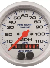 AutoMeter GAUGE; SPEEDOMETER; 3 3/8in.; 120MPH; GPS; MARINE WHITE                                     - 200637 - Image 3
