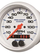 AutoMeter GAUGE; SPEEDOMETER; 3 3/8in.; 120MPH; GPS; MARINE WHITE                                     - 200637 - Image 2