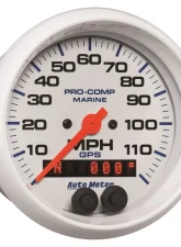 AutoMeter GAUGE; SPEEDOMETER; 3 3/8in.; 120MPH; GPS; MARINE WHITE                                     - 200637 - Image 3