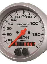 AutoMeter GAUGE; SPEEDOMETER; 3 3/8in.; 140MPH; GPS; MARINE SILVER                                     - 200638-33 - Image 2