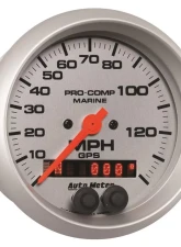AutoMeter GAUGE; SPEEDOMETER; 3 3/8in.; 140MPH; GPS; MARINE SILVER                                     - 200638-33 - Image 3