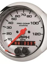AutoMeter GAUGE; SPEEDOMETER; 3 3/8in.; 140MPH; GPS; MARINE CHROME                                     - 200638-35 - Image 2