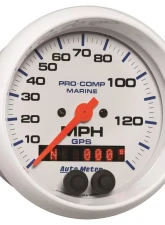 AutoMeter GAUGE; SPEEDOMETER; 3 3/8in.; 140MPH; GPS; MARINE WHITE                                     - 200638 - Image 3
