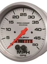 AutoMeter GAUGE; SPEEDOMETER; 5in.; 50MPH; GPS; MARINE SILVER                                     - 200644-33 - Image 2
