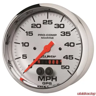 AutoMeter GAUGE; SPEEDOMETER; 5in.; 50MPH; GPS; MARINE CHROME - 200644-35