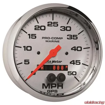 AutoMeter GAUGE; SPEEDOMETER; 5in.; 50MPH; GPS; MARINE CHROME - 200644-35