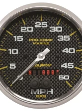 AutoMeter GAUGE; SPEEDOMETER; 5in.; 50MPH; GPS; MARINE CARBON FIBER                                     - 200644-40 - Image 3