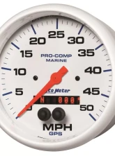 AutoMeter GAUGE; SPEEDOMETER; 5in.; 50MPH; GPS; MARINE WHITE                                     - 200644 - Image 2