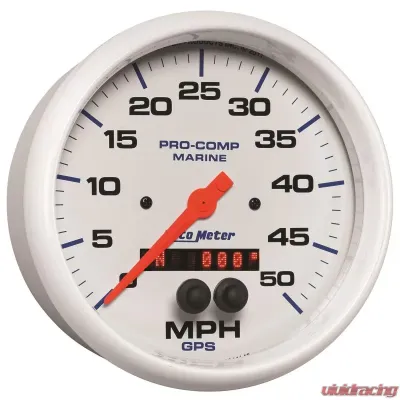 AutoMeter GAUGE; SPEEDOMETER; 5in.; 50MPH; GPS; MARINE WHITE - 200644