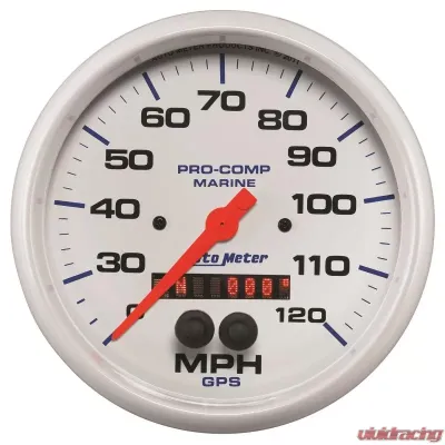 AutoMeter GAUGE; SPEEDOMETER; 5in.; 120MPH; GPS; MARINE WHITE - 200646