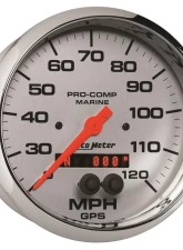 AutoMeter GAUGE; SPEEDOMETER; 5in.; 120MPH; GPS; MARINE CHROME                                     - 200646-35 - Image 3