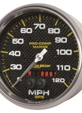 AutoMeter GAUGE; SPEEDOMETER; 5in.; 120MPH; GPS; MARINE CARBON FIBER                                     - 200646-40 - Image 2
