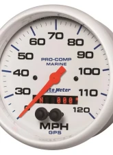 AutoMeter GAUGE; SPEEDOMETER; 5in.; 120MPH; GPS; MARINE WHITE                                     - 200646 - Image 2