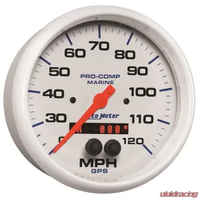 AutoMeter GAUGE; SPEEDOMETER; 5in.; 120MPH; GPS; MARINE WHITE - 200646
