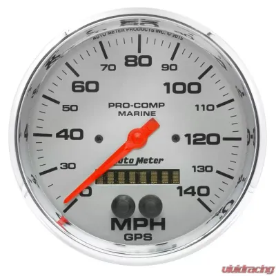 AutoMeter GAUGE; SPEEDOMETER; 5in.; 140MPH; GPS; MARINE CHROME - 200647-35