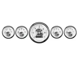 AutoMeter GAUGE KIT; 5 PC.; 3 3/8in./2 1/16in.; ELEC. SPEEDO W/WHEEL ODO; PRESTIGE PEARL