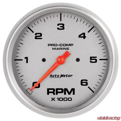 AutoMeter GAUGE; TACHOMETER; 5in.; 6K RPM; MARINE SILVER - 200750-33