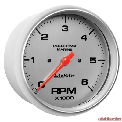 AutoMeter GAUGE; TACHOMETER; 5in.; 6K RPM; MARINE SILVER - 200750-33