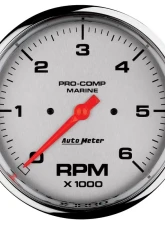 AutoMeter GAUGE; TACHOMETER; 5in.; 6K RPM; MARINE CHROME                                     - 200750-35 - Image 3