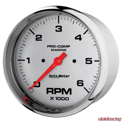 AutoMeter GAUGE; TACHOMETER; 5in.; 6K RPM; MARINE CHROME - 200750-35