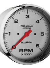 AutoMeter GAUGE; TACHOMETER; 5in.; 6K RPM; MARINE CHROME                                     - 200750-35 - Image 3