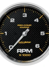 AutoMeter GAUGE; TACHOMETER; 5in.; 6K RPM; MARINE CARBON FIBER                                     - 200750-40 - Image 3