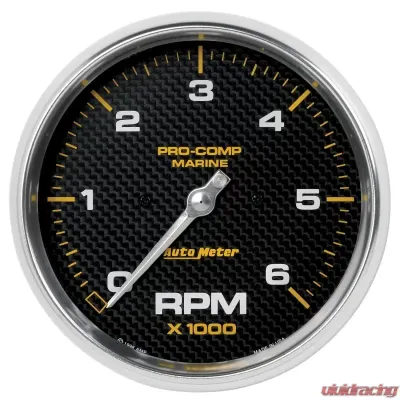 AutoMeter GAUGE; TACHOMETER; 5in.; 6K RPM; MARINE CARBON FIBER - 200750-40