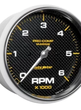AutoMeter GAUGE; TACHOMETER; 5in.; 6K RPM; MARINE CARBON FIBER                                     - 200750-40 - Image 3