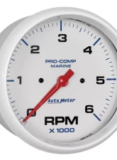 AutoMeter GAUGE; TACHOMETER; 5in.; 6K RPM; MARINE WHITE                                     - 200750 - Image 3
