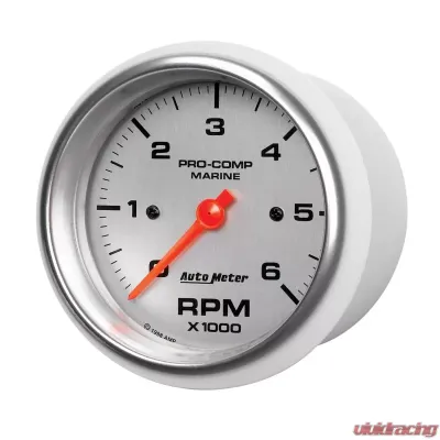 AutoMeter GAUGE; TACHOMETER; 3 3/8in.; 6K RPM; MARINE SILVER - 200752-33